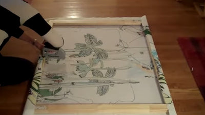 How to Stretch Marimekko Fabric on A Frame!