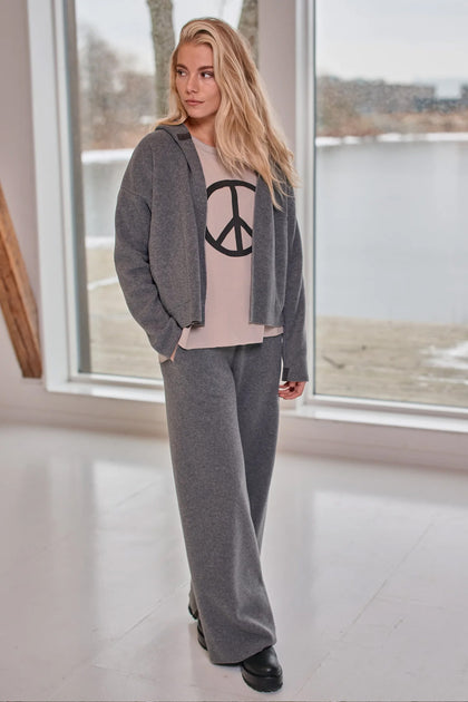 Henriette Steffensen Fleece Sporty Cardigan Grey-7158 – KIITOSlife