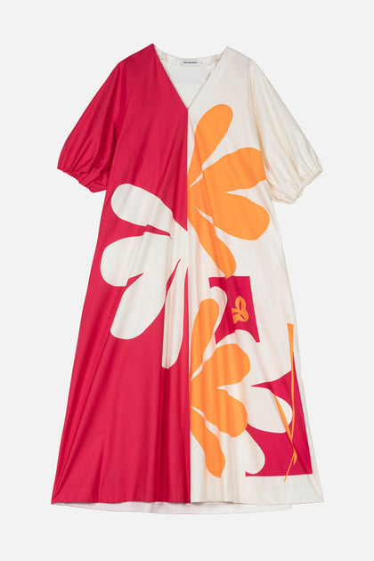 marimekko orange dress Orange Striped Dress