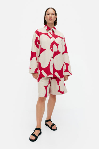 Marimekko Unikko Kaunihisti シャツ36 marimekko（マリメッコ）の「Unikko / Kaunihisti tunic