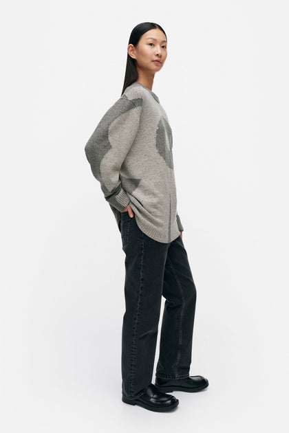美品✨マリメッコ Neutra Unikko Kioski ニット グレー M位 Marimekko Neutra Unikko Sweater – KIITOSlife
