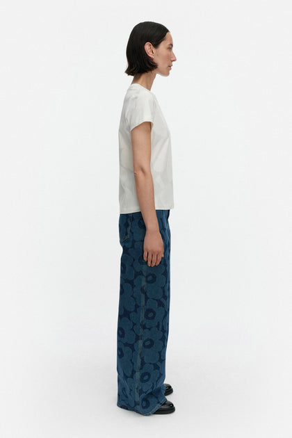 Marimekko Heleys Unikko T-Shirt Top White/Light Grey – KIITOSlife