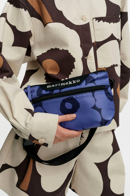 marimekkoネイビー UnikkoMiniMessenger Marimekko Neat Crossbody Unikko Bag Small Dark Blue/Dark Blue