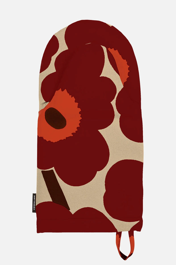 Marimekko Pieni Unikko Oven Mitt Wine Red
