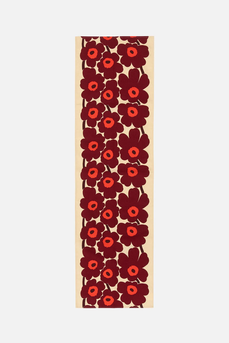 Marimekko Unikko Table Runner Wine Red