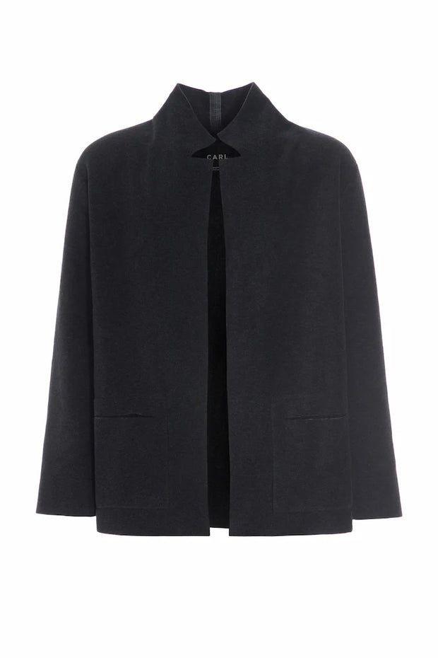Henriette Steffensen CARL Unisex Fleece Blazer Soft Black | 1001C