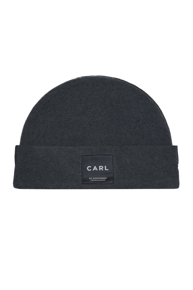 Henriette Steffensen CARL Fleece Beanie Hat Soft Black | 1008C