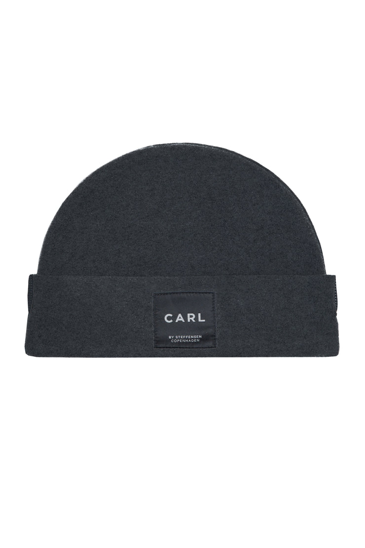 Henriette Steffensen CARL Fleece Beanie Hat Soft Black | 1008C