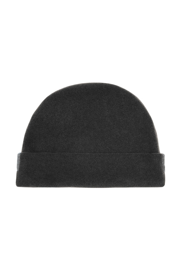 Henriette Steffensen CARL Fleece Beanie Hat Soft Black | 1008C