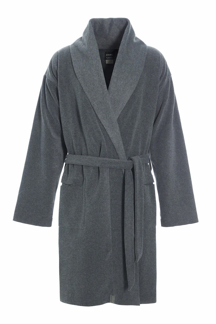 Henriette Steffensen CARL Fleece Bath Robe Grey | 1009C