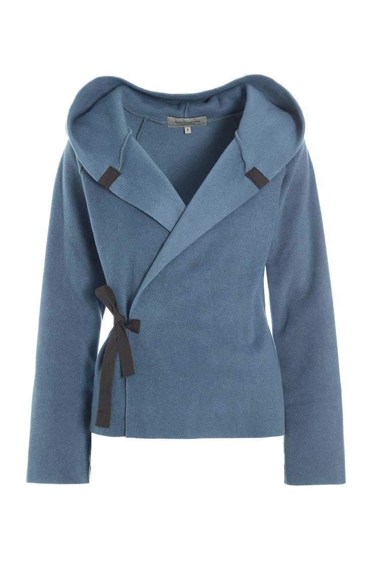 Henriette Steffensen Fleece Wrap Cardigan Dusty Blue