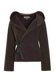 Henriette Steffensen Fleece Wrap Cardigan Chokolate | 1009