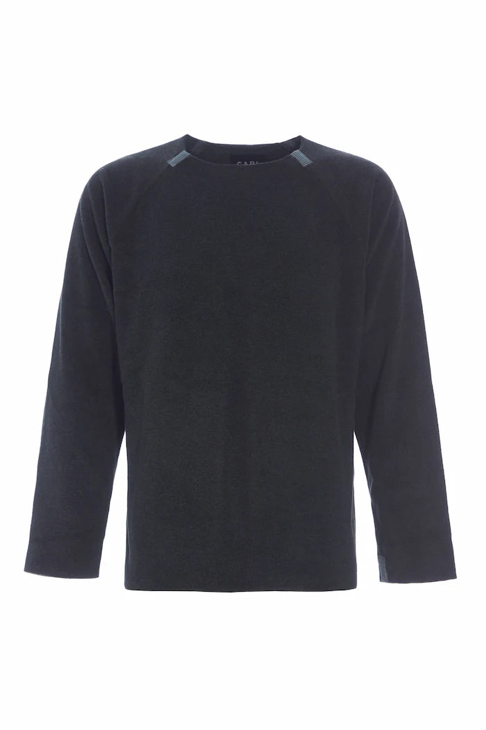 Henriette Steffensen Carl Unisex Fleece Sweater Soft Black | 1010C