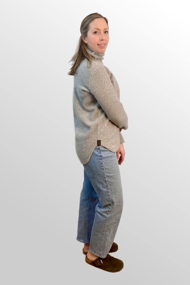 Henriette Steffensen High Neck Fleece Blouse Light Grey | 1348