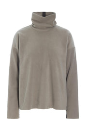 Henriette Steffensen High Neck Short Fleece Blouse Elephant | 1360