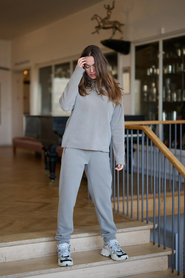 Henriette Steffensen High Neck Short Fleece Blouse Elephant | 1360