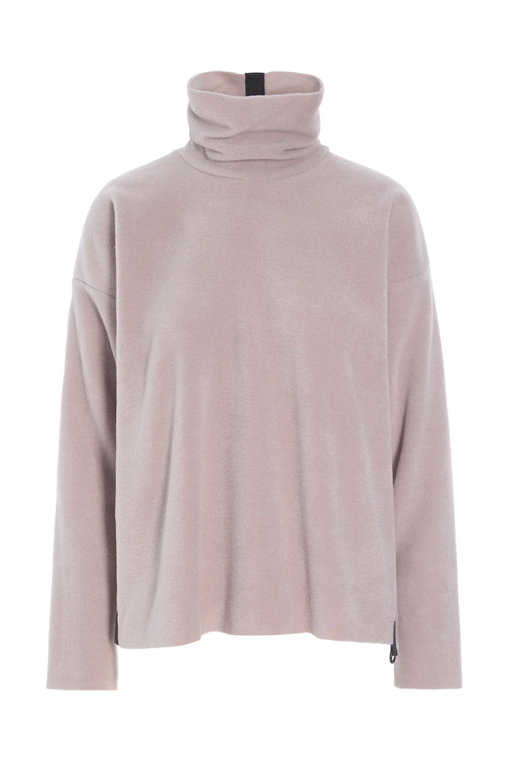 Henriette Steffensen High Neck Fleece Blouse Nude