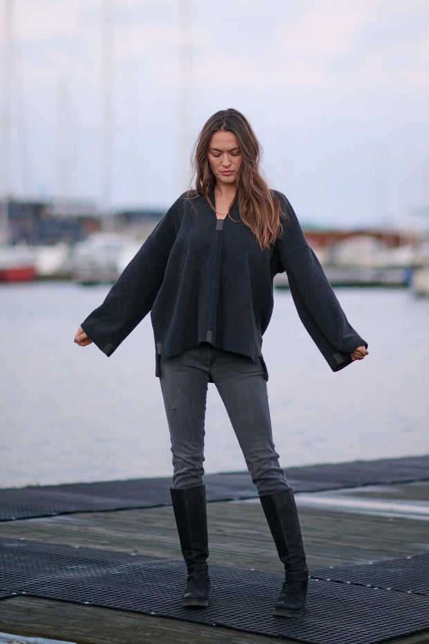 Henriette Steffensen Fleece Pullover Soft Black | 1370