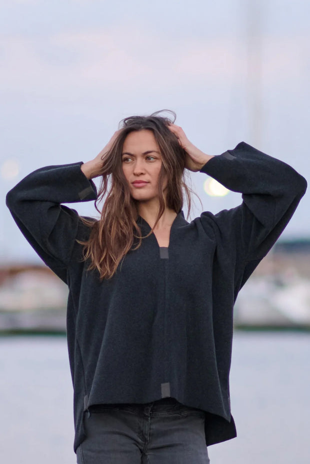Henriette Steffensen Fleece Pullover Soft Black | 1370