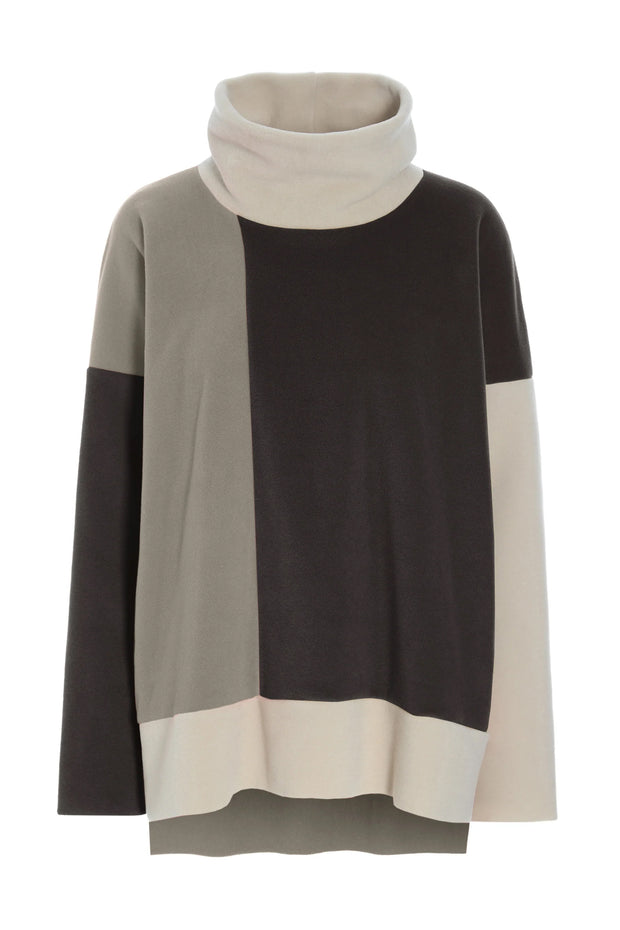 Henriette Steffensen Patch Sweater Chokolate/Kit/Elephant | 1380