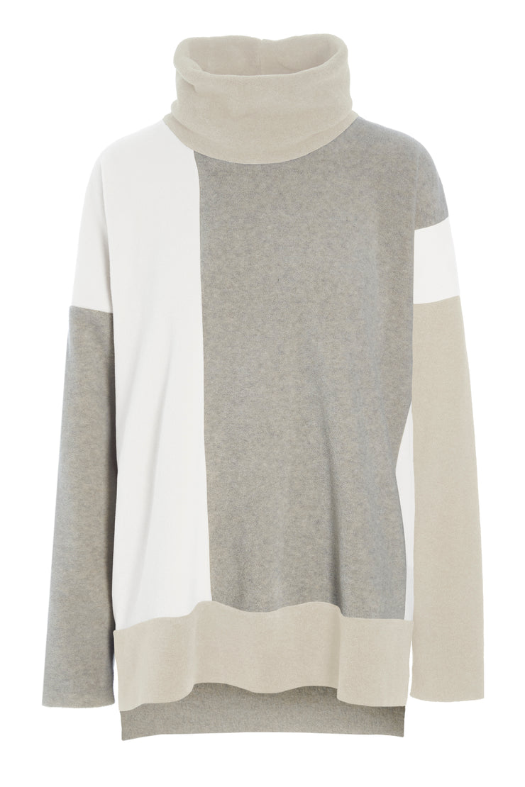 Henriette Steffensen Patch Sweater Kit/Sand/Off-White