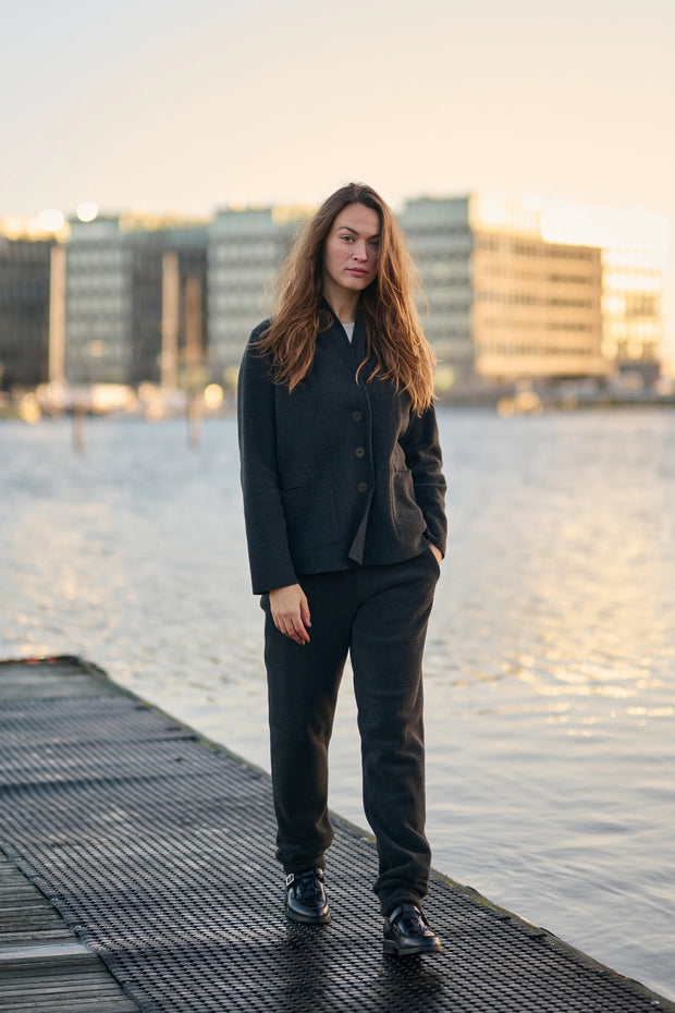 Henriette Steffensen Fleece Jogger Pants Soft Black | 2110