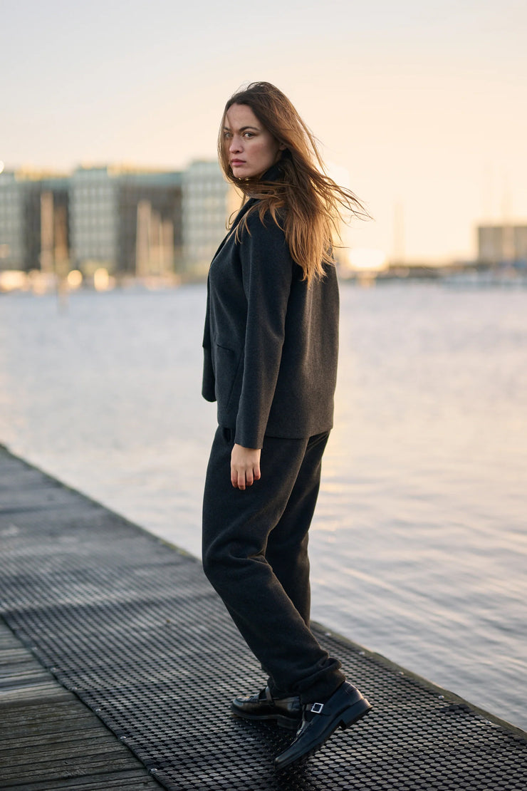 Henriette Steffensen Fleece Jogger Pants Soft Black | 2110