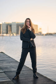 Henriette Steffensen Fleece Jogger Pants Soft Black | 2110