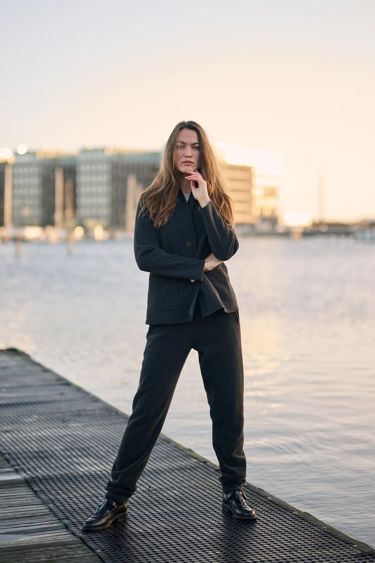 Henriette Steffensen Fleece Jogger Pants Soft Black | 2110