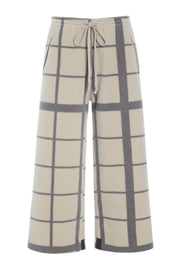 Henriette Steffensen Fleece Flare Cropped Trousers Clan Check Kit| 2115P