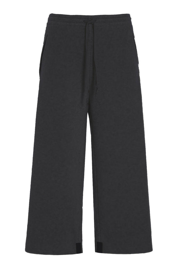 Henriette Steffensen Fleece Flare Cropped Trousers Soft Black