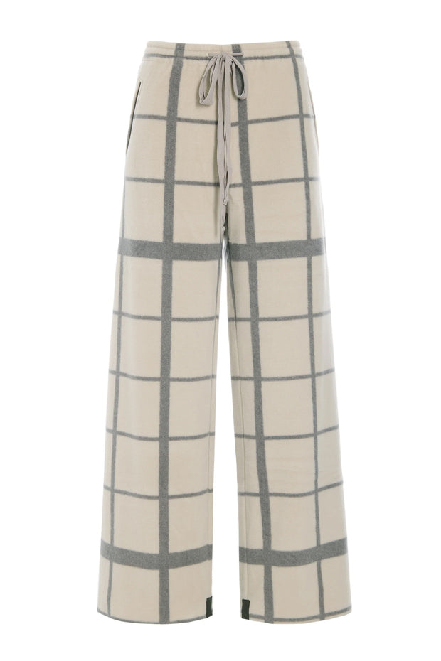 Henriette Steffensen Fleece Flare Trousers Clan Check Kit | 2116P