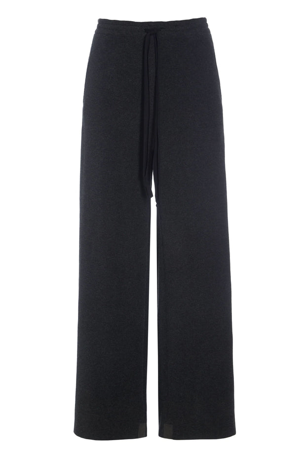 Henriette Steffensen Fleece Flare Trousers Soft Black | 2116