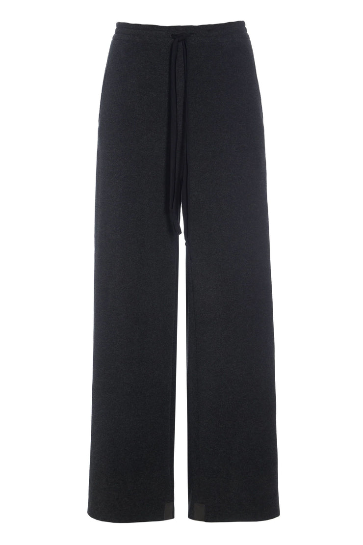 Henriette Steffensen Fleece Flare Trousers Soft Black | 2116