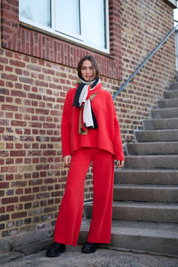 Henriette Steffensen Fleece Flare Trousers Tomato | 2116