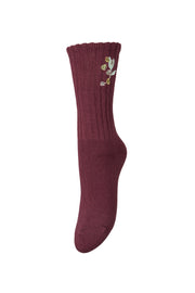 Becksöndergaard Rosy Cotta Socks Fig Red