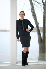 Henriette Steffensen Fleece Short Skirt Soft Black | 3253