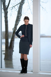 Henriette Steffensen Fleece Short Skirt Soft Black | 3253
