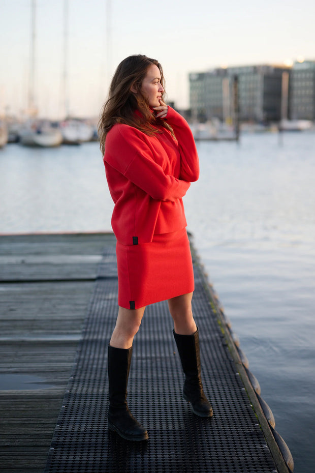Henriette Steffensen Fleece Short Skirt Tomato | 3253