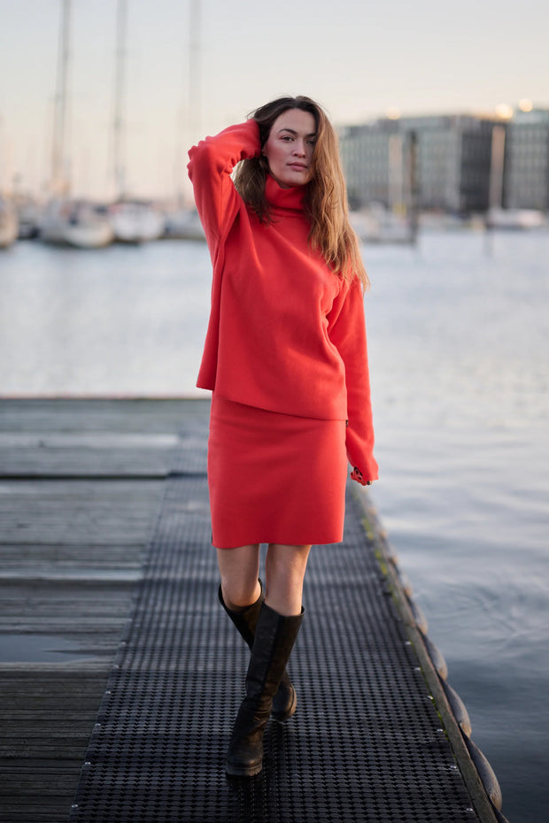 Henriette Steffensen Fleece Short Skirt Tomato | 3253