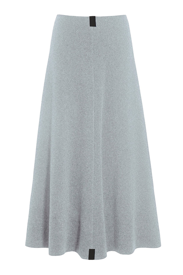 Henriette Steffensen Fleece Long Flared Skirt Light Grey | 3256