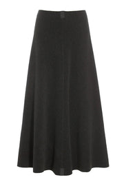 Henriette Steffensen Fleece Long Flared Skirt Chokolate | 3256
