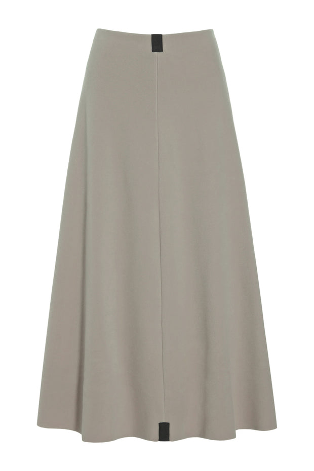 Henriette Steffensen Fleece Long Flared Skirt Elephant | 3256