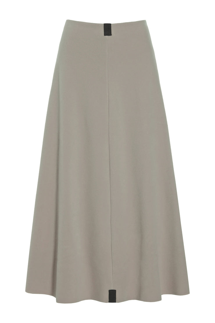 Henriette Steffensen Fleece Long Flared Skirt Elephant | 3256