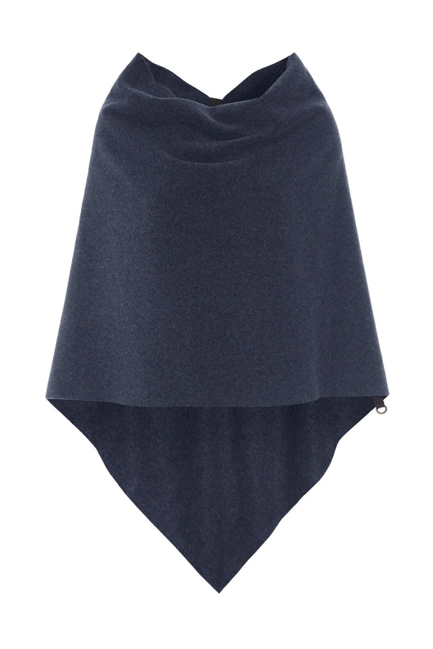 Henriette Steffensen Fleece Poncho Evening Blue | 4026