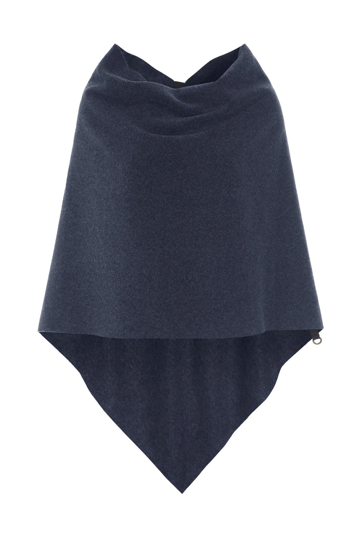 Henriette Steffensen Fleece Poncho Evening Blue | 4026