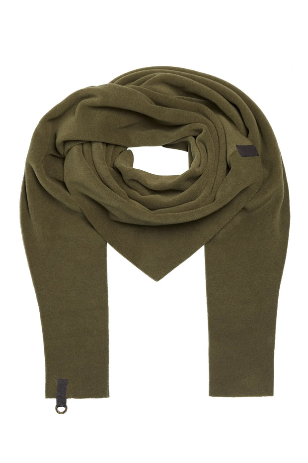 Henriette Steffensen Fleece Triangle Scarf Moss