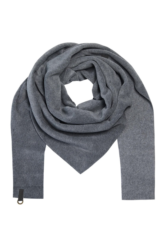 Henriette Steffensen Fleece Triangle Scarf Grey