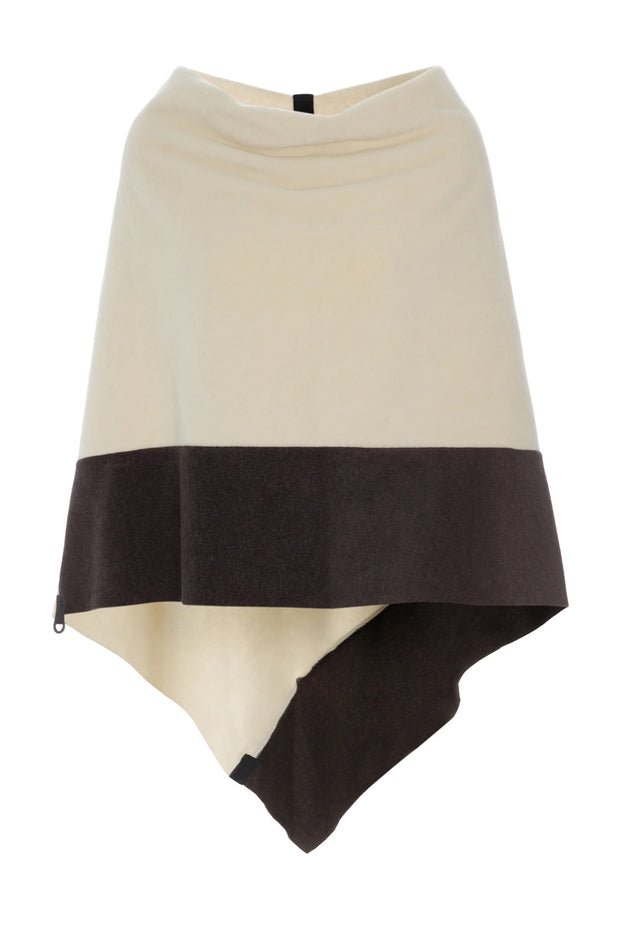 Henriette Steffensen Color-Block Fleece Poncho Kit/Chokolate | 4068
