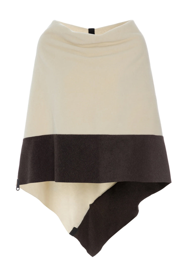 Henriette Steffensen Color-Block Fleece Poncho Kit/Chokolate | 4068